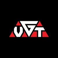 création de logo de lettre triangle vgt avec forme de triangle. monogramme de conception de logo triangle vgt. modèle de logo vectoriel triangle vgt avec couleur rouge. logo triangulaire vgt logo simple, élégant et luxueux. vgt