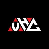 création de logo de lettre triangle vhc avec forme de triangle. monogramme de conception de logo triangle vhc. modèle de logo vectoriel triangle vhc avec couleur rouge. logo triangulaire vhc logo simple, élégant et luxueux. VHC