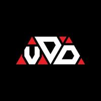 création de logo de lettre triangle vdd avec forme de triangle. monogramme de conception de logo triangle vdd. modèle de logo vectoriel triangle vdd avec couleur rouge. logo triangulaire vdd logo simple, élégant et luxueux. vdd