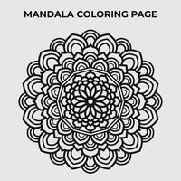 conception de page de coloriage de mandala pour adultes et enfants. vecteur