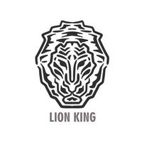 illustration roi lion logo vintage vecteur