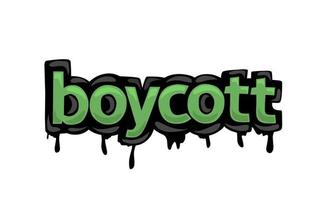 conception de vecteur d'écriture de boycott sur fond blanc