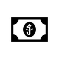 symbole d'icône de devise cambodge, khr, papier d'argent riel. illustration vectorielle vecteur