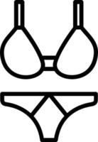 icône de ligne de vecteur de maillot de bain