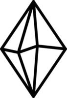 icône de ligne de vecteur de cristal