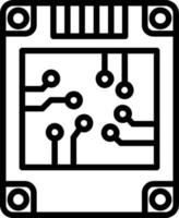 icône de ligne vectorielle ssd vecteur