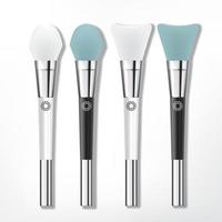 vecteur cosmétiques et soins de la peau brosse ou spatule en silicone