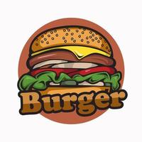 vecteur de logo de hamburger