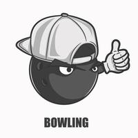 vecteur de mascotte de bowling