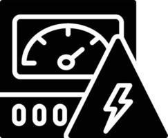 icône de vecteur de glyphe de compteur électrique