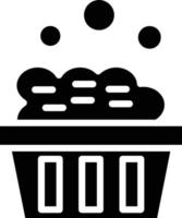 icône de glyphe de panier de lavage vecteur