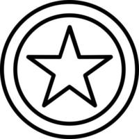 icône de ligne vecteur étoile