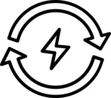 icône de ligne de vecteur renouvelable