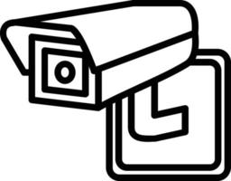 icône de ligne de vecteur de caméra de sécurité