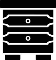 icône de glyphe de stand de nuit vecteur