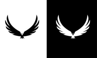 illustration graphiques vectoriels du modèle logo aigle battant des deux ailes vecteur