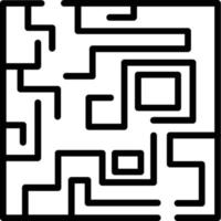 icône de ligne vecteur labyrinthe