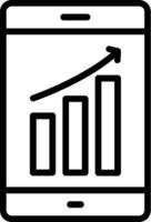 icône de ligne de vecteur de croissance