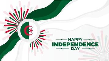 algérie fête de l'indépendance algérienne modèle bannière conception de poteau, thème du pays du drapeau vecteur