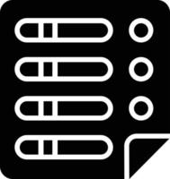 icône de glyphe de vecteur de liste de contrôle