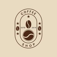 logo, icône et symbole vintage de café, avec illustration vectorielle emblème vecteur