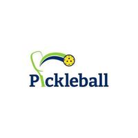 création de logo de pickleball vecteur