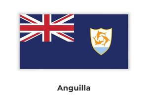 le drapeau national d'anguilla vecteur