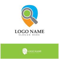 rechercher trouver des cartes de localisation de broches gps point logo design concept moderne illustration vectorielle vecteur