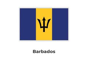 le drapeau national de la barbade vecteur