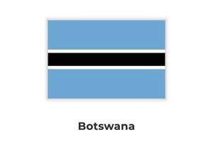 le drapeau national du botswana vecteur