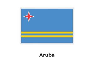le drapeau national d'aruba vecteur