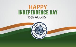 fond de vecteur de célébration de la fête de l'indépendance indienne, conception de bannière ou de flyer pour le 15 août.