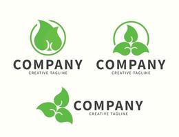 création de logo vert nature vecteur