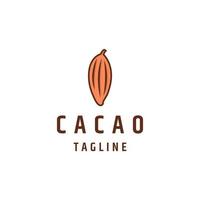 modèle de conception de logo de cacao vecteur plat