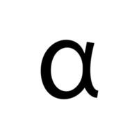 vecteur d'icône de symbole alpha isolé sur fond blanc