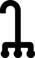 conception d'icône de glyphe de bâton de marche vecteur