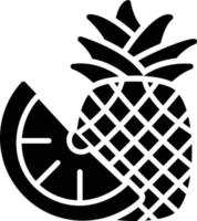 icône de glyphe de pomme de pin vecteur
