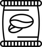 icône de ligne de vecteur de haricot
