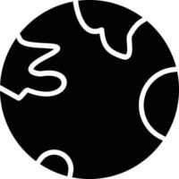 icône de glyphe de planète terre vecteur
