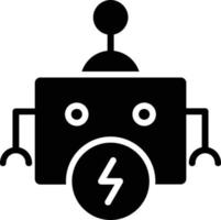 icône de glyphe de robot vecteur