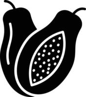 icône de glyphe de papaye vecteur