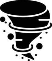 icône de glyphe d'ouragan vecteur