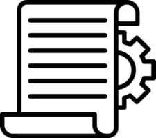 icône de ligne de vecteur de document