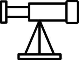 icône de ligne de vecteur de télescope