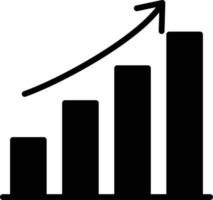 icône de vecteur de glyphe de croissance