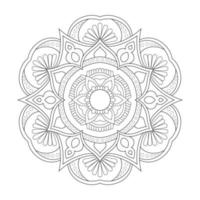 conception de mandala avec motif floral de style arabesque ethnique arabe vecteur