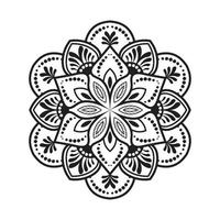 conception de mandala floral avec motif ornemental vecteur