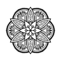 conception de mandala floral avec motif ornemental vecteur