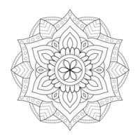 conception de mandala avec motif floral de style arabesque ethnique arabe vecteur