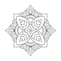 conception de mandala avec motif floral de style arabesque ethnique arabe vecteur